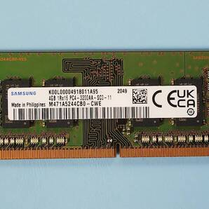 ■No.SS324-40 SAMSUNG Memory PC4-25600 DDR4-3200 4GB×1枚 DDR4-2400/2666のPC機種でも使用可能 ノートパソコン用 中古作動品 ■