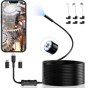 ファイバースコープ 1920P内視鏡カメラ 8個高輝度LEDライト