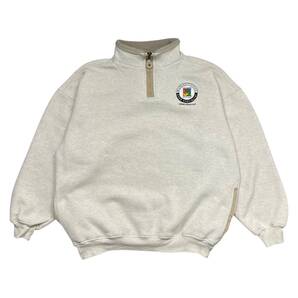 90s 00s マイクロソフト 企業 ロゴ ジップ トレーナー 生成り サイズ XL