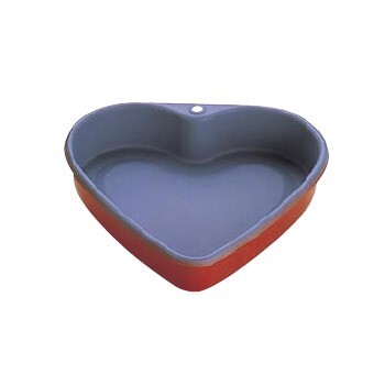 ケーキ型 B-113 中 ハート型 トッピングオレンジ