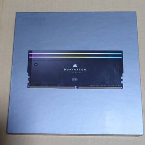 デスクトップPC用DDR5メモリ CORSAIR DOMINATOR TITANIUM RGB 64GB (32GBx2) 6600MHz CL32 XMP3.0 ブラック CMP64GX5M2X6600C32
