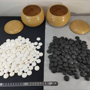 ■送料無料!■まとめて■囲碁道具■碁石28号■蛤白石・179個■那智黒石・179個■天然木・碁笥セット!