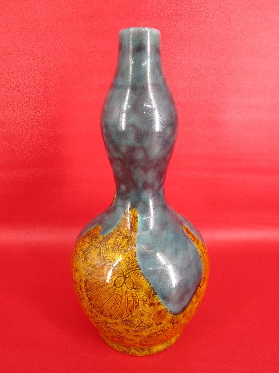  добродетель рисовое поле . 10 . Kutani ваза .. type цветок живые цветы входить ваза для цветов высота 37cm текущее состояние товар ( гора RE12