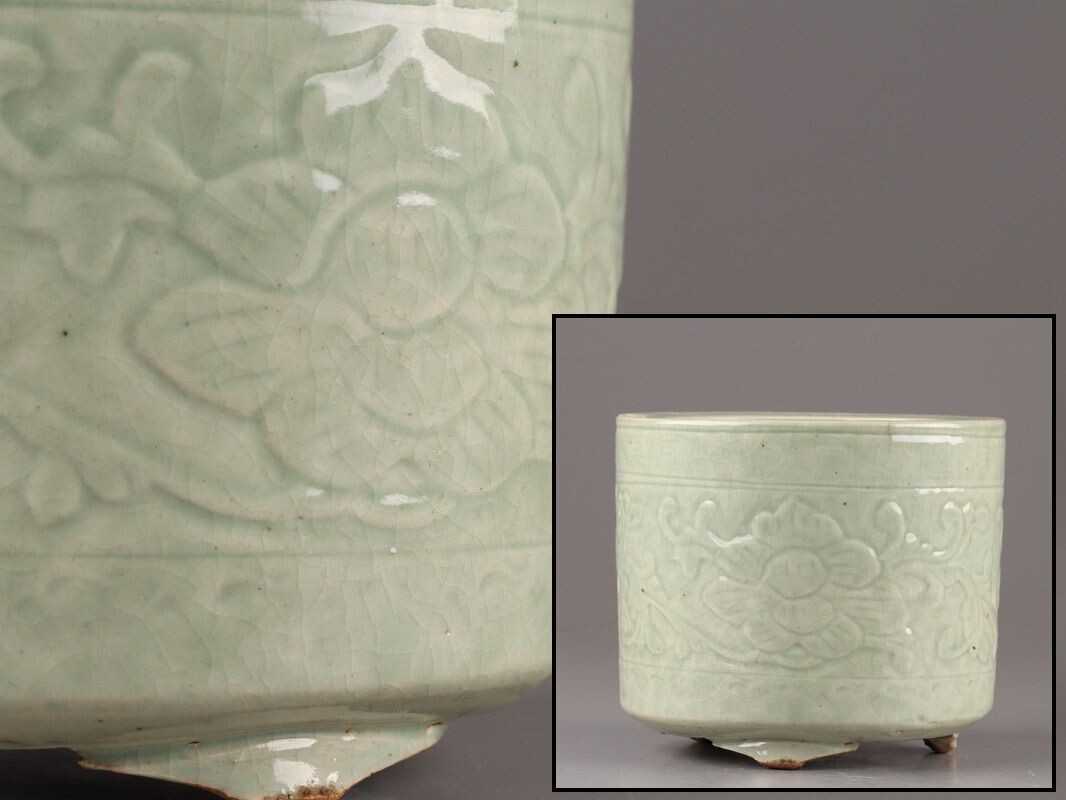  China старый . Tang предмет Song плата селадон курильница времена предмет первоклассный товар первый суп товар D5001