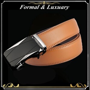 ベルト j56【ライト】折りたたみ発送 ブラウン 穴なし 無段階調整ベルト ゴルフベルト 人気 オートロック メンズ 革 ビジネス カジュアル