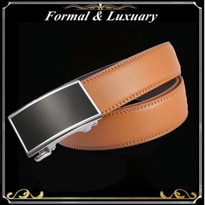 ベルト j54【ライト】折りたたみ発送 ブラウン 穴なし 無段階調整ベルト ゴルフベルト 人気 オートロック メンズ 革 ビジネス カジュアル