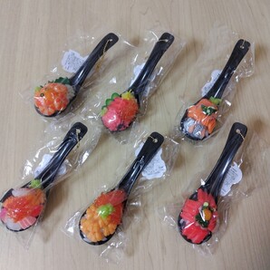 リアルキッチンシリーズ ひとくちれんげご飯BC vol.5 海鮮 全6種 コンプ ミニチュア リアル タグ付き ★非売品・新品・未使用★