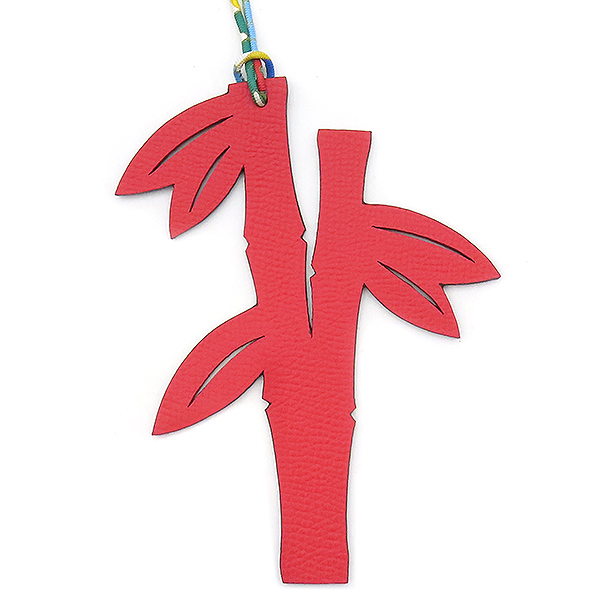 エルメス バッグチャーム プティアッシュ バンブー ヴォーエプソン マルチカラー