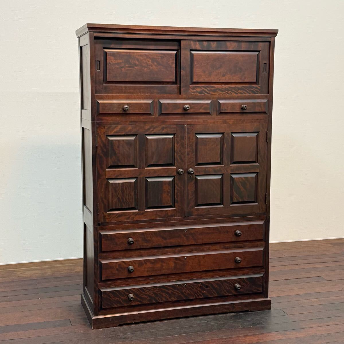 【美品】北海道民芸家具の洋服ダンス 【和モダン】たのメル便 美品】北海道民芸家具の洋服ダンス 【和モダン】たのメル便 楽天