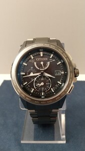 CITIZEN アテッサ 電波ソーラー 黒文字盤