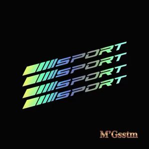 SPORT スポーツ カッティングステッカー シャーク ドルフィン ダクト インレット サイド フェンダー 外装 ホイール スポーク ホログラム RS