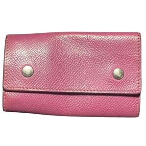 HERMES エルメス ピンク レザー キーケース MADE IN FRANCE 中古 本革 訳あり ジャンク品
