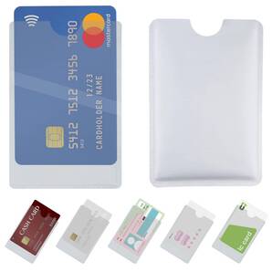 【人気商品】マイナンバーカード対応 磁気干渉防止 ICカード クレジットカード 透明×アルミ仕様 中が見える RFIDブロッカー