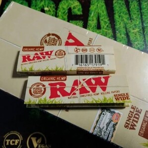 Raw オーガニックヘンプ 無漂白 極薄 ペーパー 50個 1箱 手巻き タバコ用 巻紙 ORGANIC HEMP オーガニック
