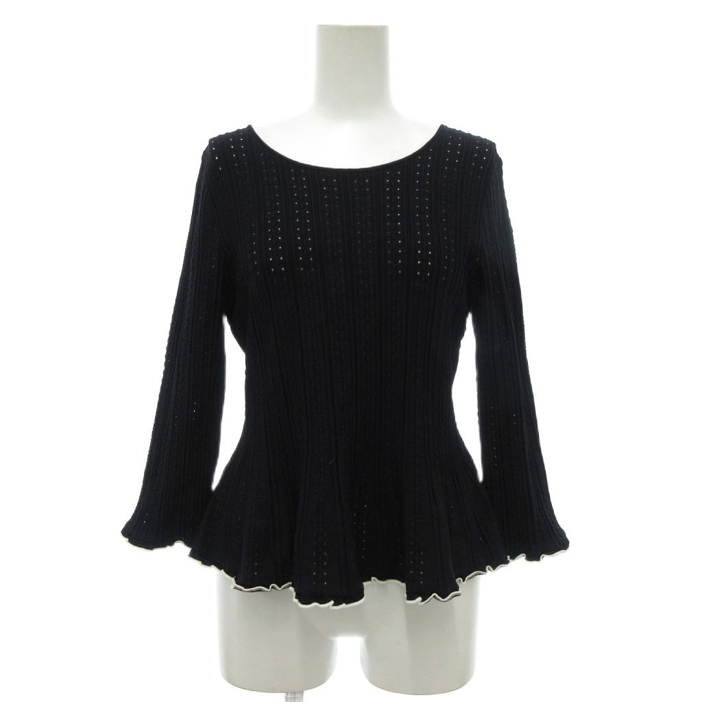 トゥービーシック TO BE CHIC ニット カットソー 透かし編み リブ 裾