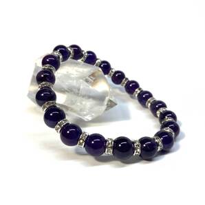 アメジスト パワーストーン ブレスレット 天然石ブレス 8mm (シルバー) /開運 浄化 愛の守護石 恋愛運 効果 2月 誕生石 レディース 通販