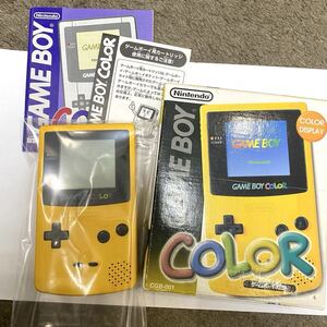 ゲームボーイカラー ★ほぼ新品並極美品 人気希少カラー イエロー レア GBC 任天堂 説明書 箱 Nintendo ニンテンドー 本体 CGB-001