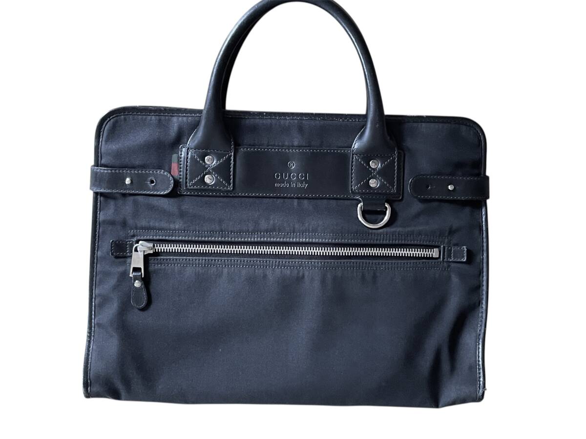 A4可 美品 OLD GUCCI レザー 2WAY ビジネスバッグ 黒 フラップ A4可 美品 OLD GUCCI レザー 2WAY ビジネスバッグ 黒 フラップ