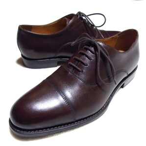 美品 MORAL CODE モラルコード ストレートチップ レザー シューズ US9 26cm CORDWAINER DARK BROWN 内羽根