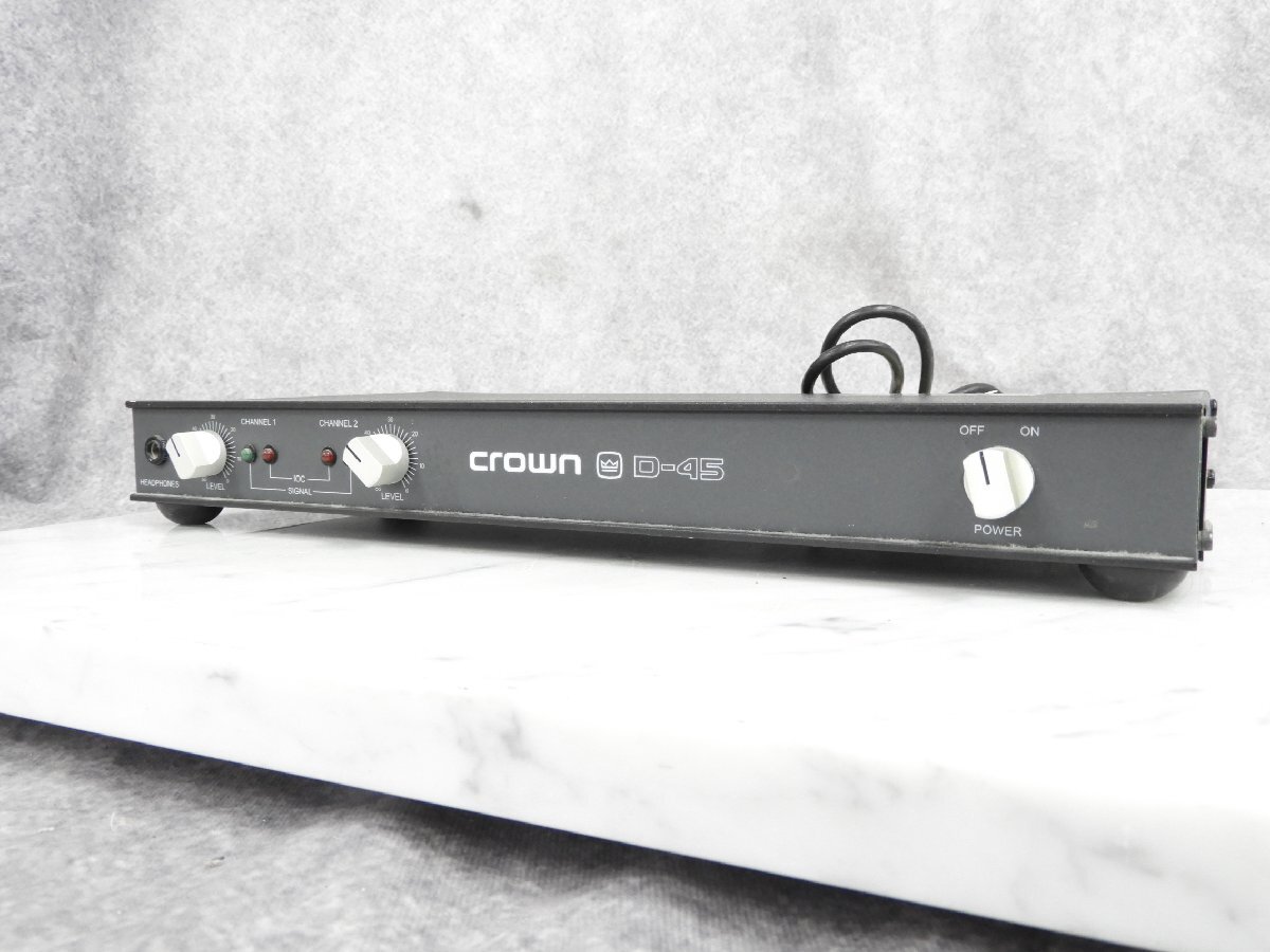 クラウン CROWN D-45 ステレオパワーアンプ 動作OK・美品 クラウン CROWN D-45 ステレオパワーアンプ 動作OK 真空管アンプ