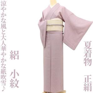 【ゆめsaku】夏着物 正絹 絽“涼やかな風と大人華やかな紙吹雪で日常をアップデート♪”小紋 K-51