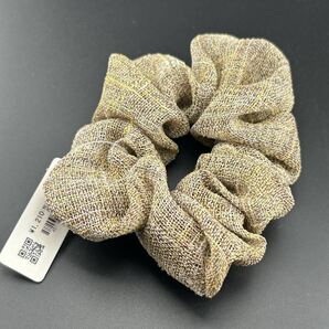 【新品】定価1210円 ヘアアクセサリー ヘアゴム シュシュ ブラウン◆DA1017