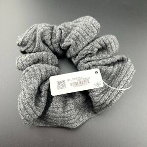【新品】定価1210円 ヘアアクセサリー ヘアゴム シュシュ グレー レディース 可愛い シンプル◆DA1626