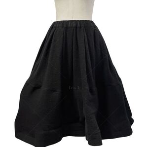 2022aw コムデギャルソン comme des garcons 縮絨ウール ハードボリューム 立体 フレア ロングスカート AD2022