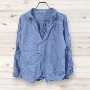 F0178 フレームワークス FRAMeWORK ブラウス シャツ 長袖 麻100% レギュラーカラー