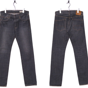 即決 AVIREX 6136055 ブラックスリムデニムパンツ:SIZE=W30