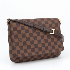 ルイヴィトン LOUIS VUITTON ダミエ ミュゼット タンゴ ショルダーバッグ ショートストラップ ブラウン エベヌ ポケット破れ N51255