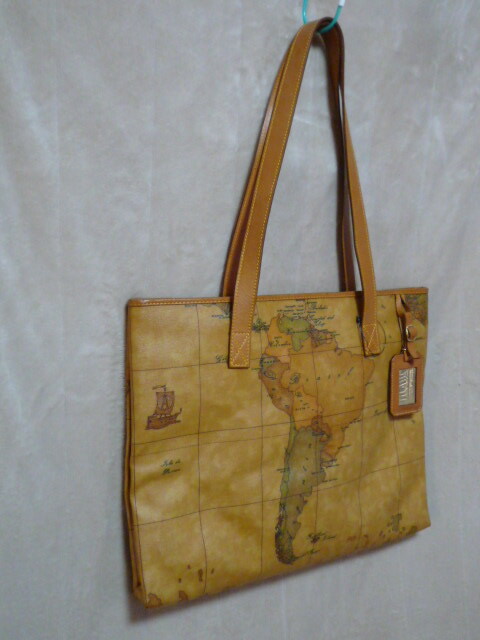 プリマクラッセ　地図柄　トートバッグ　ビジネス　肩掛け　大容量　未使用展示品