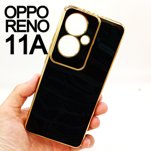 OPPO Reno11A スマホケース パステルカラー ブラック(ゆうパケ)