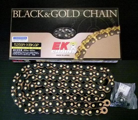  стоимость доставки 0 иен черный / золотая цепь enmaEK 525SRX2 (BK:GP) 120L клепание joint есть новый товар 