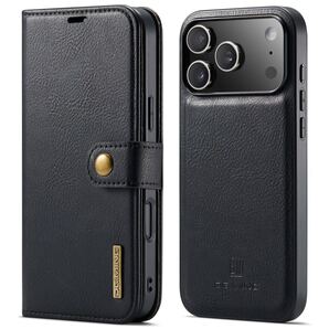 iPhone 17 pro ケース アイフォン 17 プロ レザーケース iPhone17 pro カバー 手帳型 カード収納 取り外し可能 ブラック