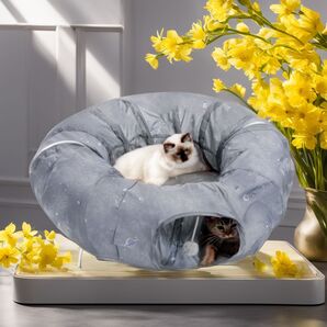 猫の自然な行動と好奇心を刺激 トンネル おもちゃ 高品質 安全設計 操作簡単 3