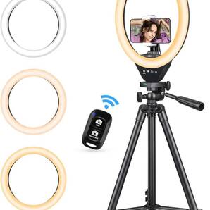 ファッション 10インチLEDリングライト 三脚スタント付 撮影用ライト タッチ