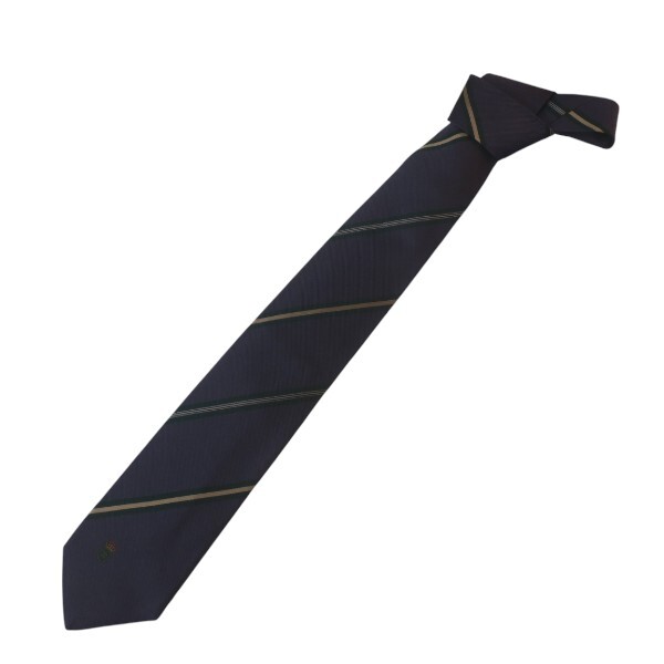 CHANEL シャネル 王冠ロゴ ストライプ シルク ネクタイ【送料無料】【質屋