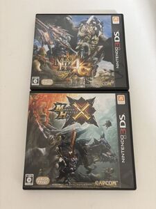 AN25-11 任天堂 ニンテンドー 3DS モンスターハンター4 モンスターハンタークロス セット モンハン シリーズ レトロ ゲーム ソフト