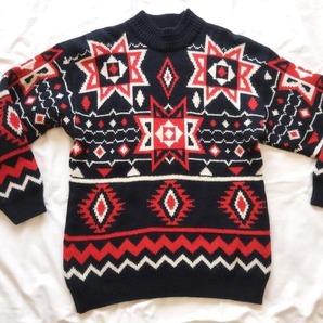 ネイティブ柄 セーター ネイティブ柄 L モックネック 検 ラルフローレン