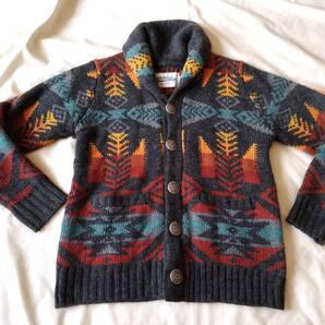 ネイティブ柄 ショールカラーカーディガンAnti Ballistic M