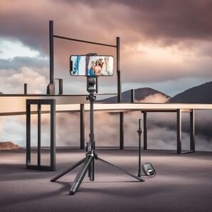 マルチ機能176cm自撮り棒&三脚 - 360°全方位調整と着脱式リモコン