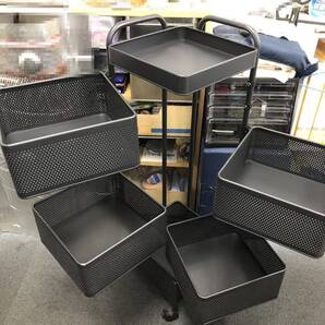 ☆5段、キャスター付き、天板付き 小物入れ 収納ラック 回転