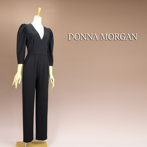 Новый DONNA MORGAN размер 9 черный 7'' рукава слоеные рукава V-образный вырез комбинезон платье Hana 35E0203