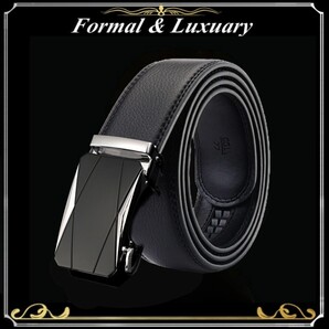 ベルト j56【黒】折りたたみ発送 ブラック 穴なし 無段階調整ベルト ゴルフベルト 人気 オートロック メンズ 革 ビジネス カジュアル