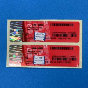 Windows11 Home プロダクトキー coaシール OEM 日本語版 2枚セット 赤