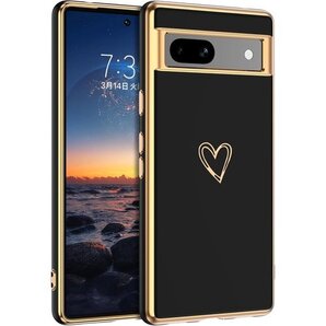 VENINGO Google Pixel 7a ケース ール付き google ピクセル7A 用カバー ブラック 497