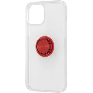 2020年秋発売 レイ・アウト iPhone 12 P ne 12 対応/TPUソフト リング付/レッド ケース 184