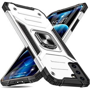 Galaxy S21 ケース リング 衝撃吸収 耐衝撃 S21 ケース 銀 MJJ-SJ-1051-32-04 353