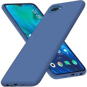 Duluqboba OPPO Reno A ケース 耐 ップホール オッポ リノAカバー 青 AYS-22-58 235